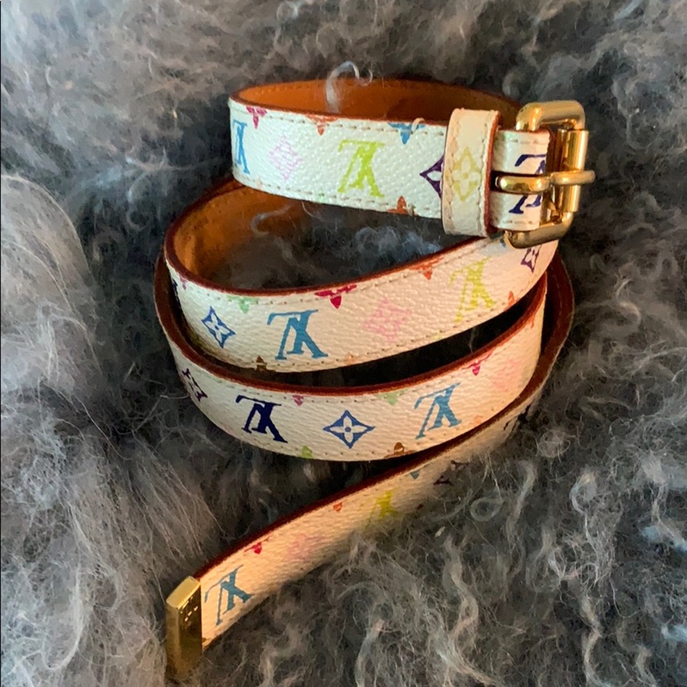 Louis Vuitton multicolored leather waist belt